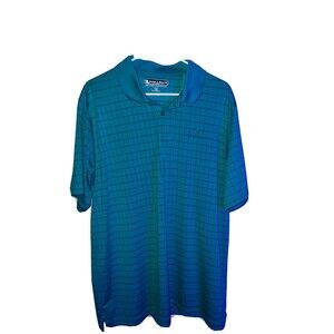 Pebble Beach Polo Shirt Adult XL  turquoise / green Lightweight Golf Rugby Mens
